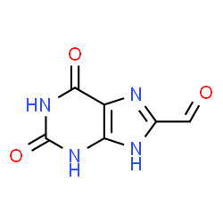 1H-Purine-8-carboxaldehyde,2,3,6,9-tetrahydro-2,6-dioxo- structure