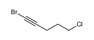 1-bromo-5-chloro-pent-1-yne Structure