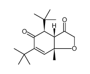 3,5(2H,4H)-Benzofurandione, 4,6-bis(1,1-dimethylethyl)-3a,7a-dihydro-7a-methyl-, (3aS,4R,7aR)结构式