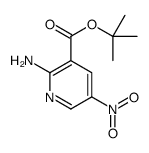 tert-butyl 2-amino-5-nitropyridine-3-carboxylate结构式