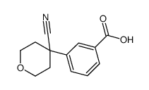 3-(4-Cyanotetrahydro-2H-pyran-4-yl)benzoic acid Structure