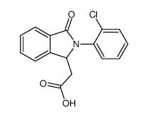 2-[2-(2-chlorophenyl)-3-oxo-1H-isoindol-1-yl]acetic acid结构式