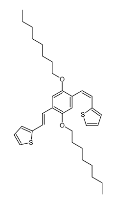 2-[2-[2,5-dioctoxy-4-(2-thiophen-2-ylethenyl)phenyl]ethenyl]thiophene结构式