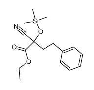 2-Cyano-4-phenyl-2-trimethylsilanyloxy-butyric acid ethyl ester结构式