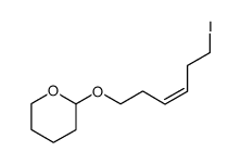 1-Iodo-6-<(2-tetrahydropyranyl)oxy>-(Z)-hex-3-ene结构式
