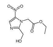 ethyl 2-[2-(hydroxymethyl)-5-nitroimidazol-1-yl]acetate结构式