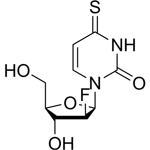 2’-Deoxy-2’-fluoro-4-thio-beta-D-arabinouridine结构式