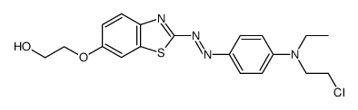 2-(2-{4-[(2-Chloro-ethyl)-ethyl-amino]-phenylazo}-benzothiazol-6-yloxy)-ethanol Structure