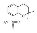2,2-dimethyl-3,4-dihydrochromene-8-sulfonamide结构式