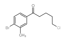 1-(4-BROMO-3-METHYLPHENYL)-5-CHLORO-1-OXOPENTANE结构式
