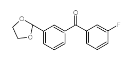 3-(1,3-DIOXOLAN-2-YL)-3'-FLUOROBENZOPHENONE结构式