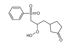 3-[3-(benzenesulfonyl)-2-hydroperoxypropyl]cyclopentan-1-one结构式