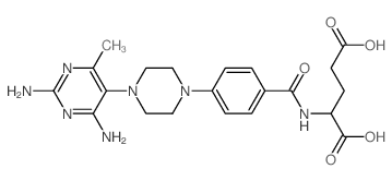 2-[[4-[4-(2,4-diamino-6-methyl-pyrimidin-5-yl)piperazin-1-yl]benzoyl]amino]pentanedioic acid Structure