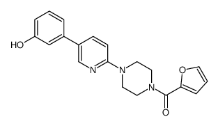 furan-2-yl-[4-[5-(3-hydroxyphenyl)pyridin-2-yl]piperazin-1-yl]methanone Structure