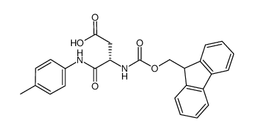 (S)-3-(9H-fluoren-9-ylmethoxycarbonylamino)-N-p-tolyl-succinamic acid结构式