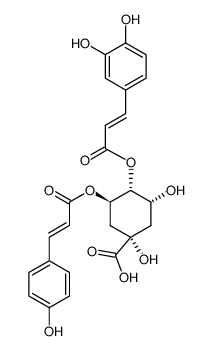 3-O-p-coumaroyl-4-O-caffeoylquinic acid结构式
