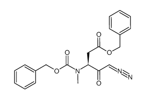 phenylmethyl (3S)-5-diazo-3-(methyl{[(phenylmethyl)oxy]carbonyl}amino)-4-oxopentanoate Structure