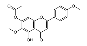 6,4'-Dimethyl-7-acetoxyscutellarein Structure