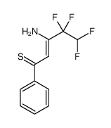 3-amino-4,4,5,5-tetrafluoro-1-phenylpent-2-ene-1-thione结构式