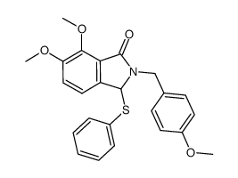 6,7-dimethoxy-2-(4-methoxybenzyl)-3-(phenylthio)isoindolin-1-one结构式