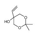 5-ethenyl-2,2-dimethyl-1,3-dioxan-5-ol结构式