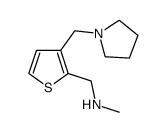 Methyl-(3-pyrrolidin-1-ylmethyl-thiophen-2-ylmethyl)-amine结构式