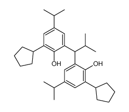 2,2'-(2-methylpropylidene)bis[6-cyclopentyl-4-isopropylphenol] structure