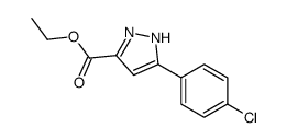 Ethyl 3-(4-chlorophenyl)-1H-pyrazole-5-carboxylate Structure