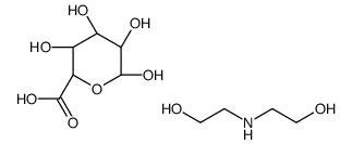 β-D-glucopyranuronic acid, compound with 2,2'-iminodiethanol (1:1)结构式