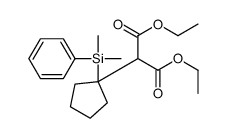 diethyl 2-[1-[dimethyl(phenyl)silyl]cyclopentyl]propanedioate结构式
