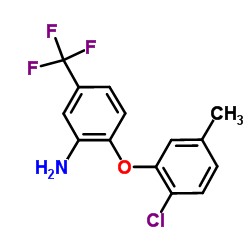2-(2-Chloro-5-methylphenoxy)-5-(trifluoromethyl)aniline结构式