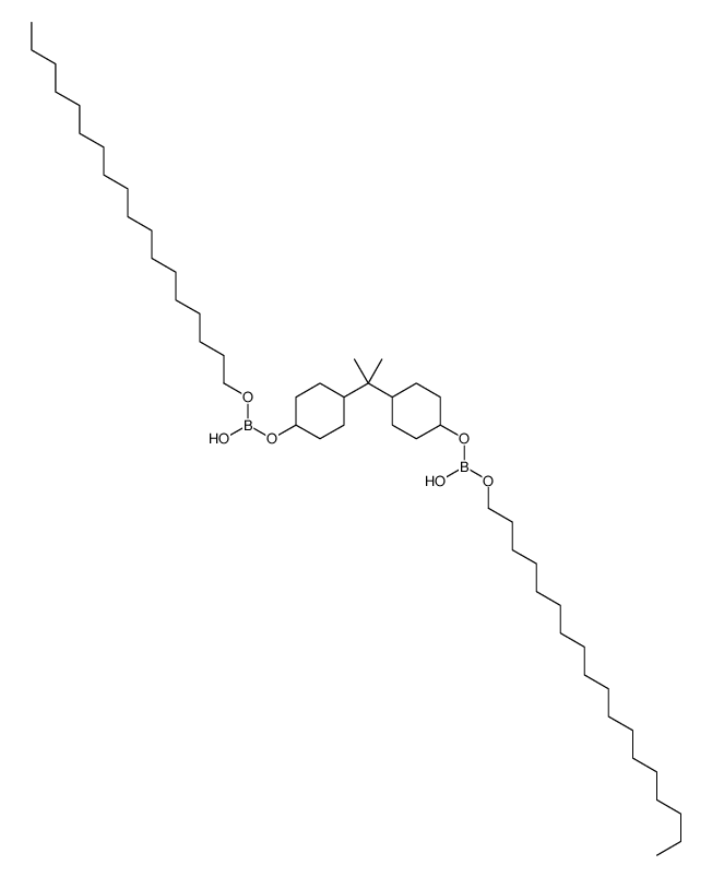 2,2-Bis[4-(octadecyloxyhydroxyboryloxy)cyclohexyl]propane structure