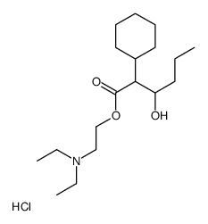 2-(diethylamino)ethyl 2-cyclohexyl-3-hydroxyhexanoate,hydrochloride Structure