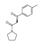 (R)-2-(p-tolylsulfinyl)-1-(pyrrolidin-1-yl)ethanone结构式
