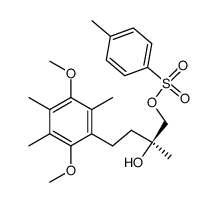 (S)-4-(2,5-Dimethoxy-3,4,6-trimethylphenyl)-2-methyl-1-(4-tolylsulfonyloxy)butan-2-ol结构式