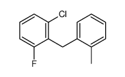 1-chloro-3-fluoro-2-[(2-methylphenyl)methyl]benzene结构式