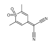 2-(2,6-dimethyl-1,1-dioxothiopyran-4-ylidene)propanedinitrile Structure