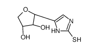 4-[(2S,3R,4R)-3,4-dihydroxyoxolan-2-yl]-1,3-dihydroimidazole-2-thione结构式