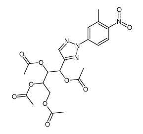 1,2,3,4-tetraacetoxy-1-[2-(3-methyl-4-nitro-phenyl)-2H-[1,2,3]triazol-4-yl]-butane Structure