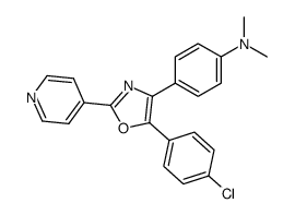 4-[5-(4-chloro-phenyl)-2-pyridin-4-yl-oxazol-4-yl]-N,N-dimethyl-aniline结构式