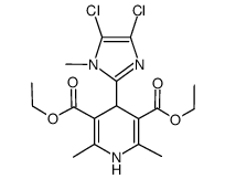 diethyl 1,4-dihydro-2,6-dimethyl-4-(1-methyl-4,5-dichloroimidazole-2-yl)-3,5-pyridine dicarboxylate Structure