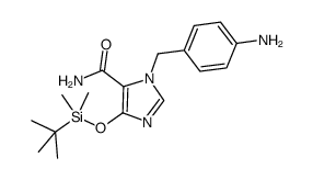 3-(4-aminobenzyl)-5-(tert-butyldimethylsilanyloxy)-3H-imidazole-4-carboxamide结构式