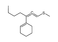 3-(cyclohex-1-enyl)-1,2-heptadienyl methyl sulfide结构式