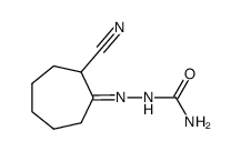 2-semicarbazono-cycloheptanecarbonitrile Structure