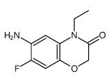 6-amino-4-ethyl-7-fluoro-1,4-benzoxazin-3-one结构式
