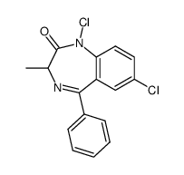 1,7-dichloro-3-methyl-5-phenyl-1,3-dihydro-benzo[e][1,4]diazepin-2-one结构式