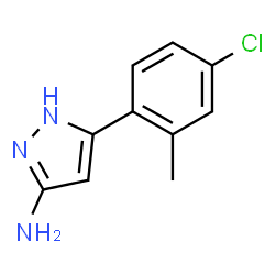 5-(4-Chloro-2-methylphenyl)-1H-pyrazol-3-amine Structure