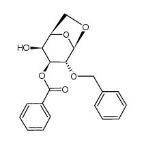 1,6-anhydro-3-O-benzoyl-2-O-benzyl-β-D-galactopyranose结构式