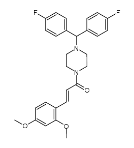 (E)-1-(4-(bis(4-fluorophenyl)methyl)piperazin-1-yl)-3-(2,4-dimethoxyphenyl)prop-2-en-1-one Structure