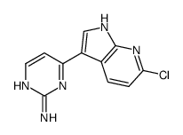 4-(6-氯-1H-吡咯并[2,3-B]吡啶-3-基)-2-嘧啶胺结构式